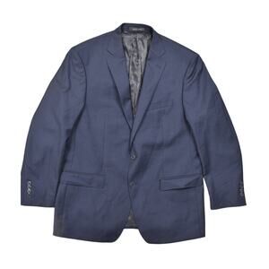 Calvin Klein Blue Wool Blazer 44R Men's Natural Stretch